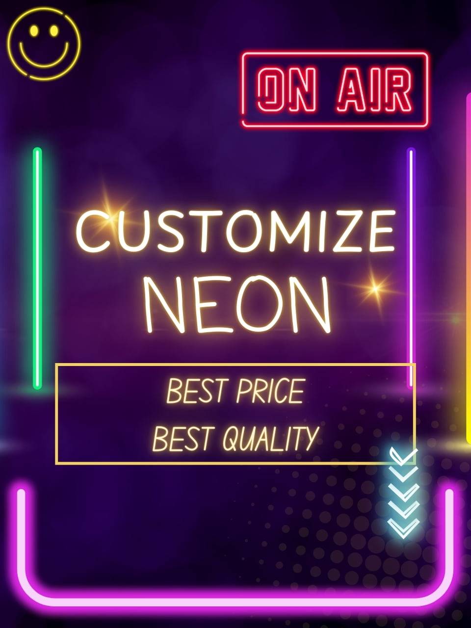 Customize Neon Signage 12"x12" inches For Home Decor, Shop, Pub, Hotel, Event, Wedding Etc
