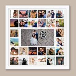 Personalised Memory Lane Collage Photo Frame 12x12 - White Frame