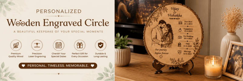Wooden Engraved Photo Frame