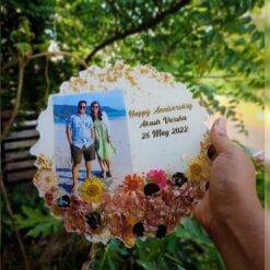 Personalized Handmade Anniversary, Wedding Frame For Husband & Wife