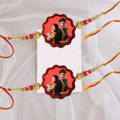 Customize Photo Rakhi | Personalized Photo Round Rakhi Pack of 2 - Dynamic Cut Rakhi