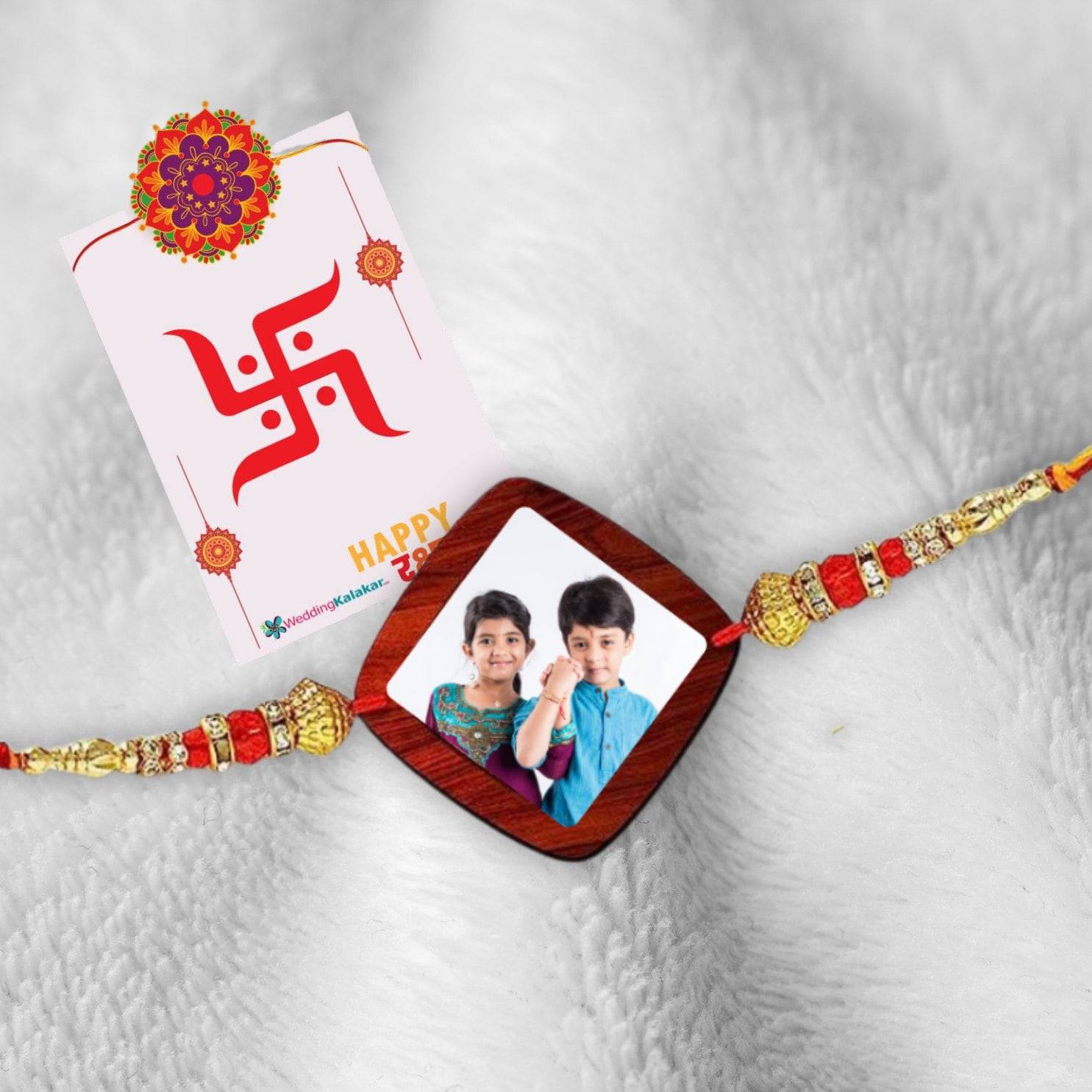 Photo Rakhi Square Shape Personalized - Image 2