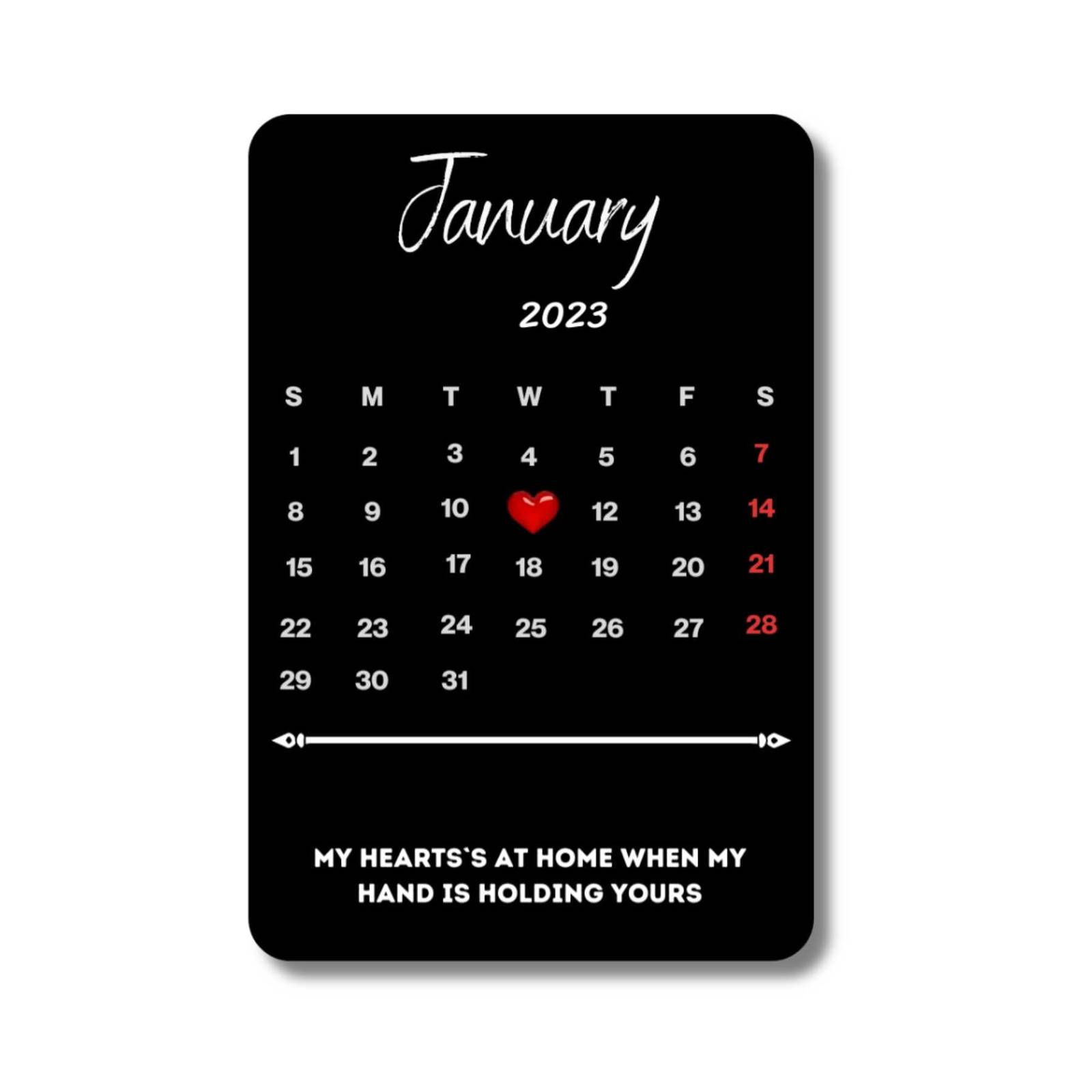 Love Calendar Wallet Card Gift For Couple, Boyfriend, Girlfriend - product image 2