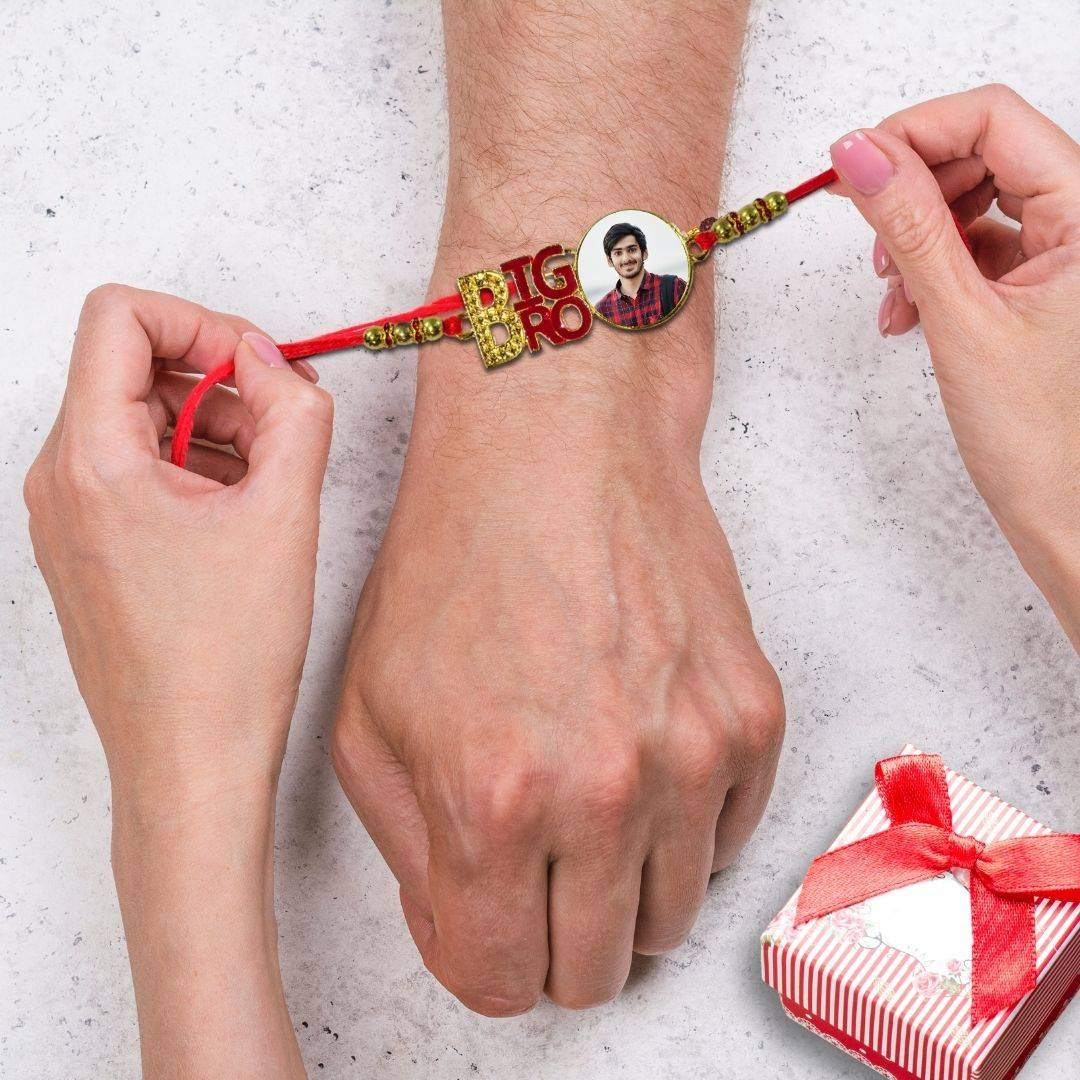 Customize Photo Rakhi | Big Bro Photo Rakhi | Personalized Photo Rakhi | Raksha Bandhan - Image 2