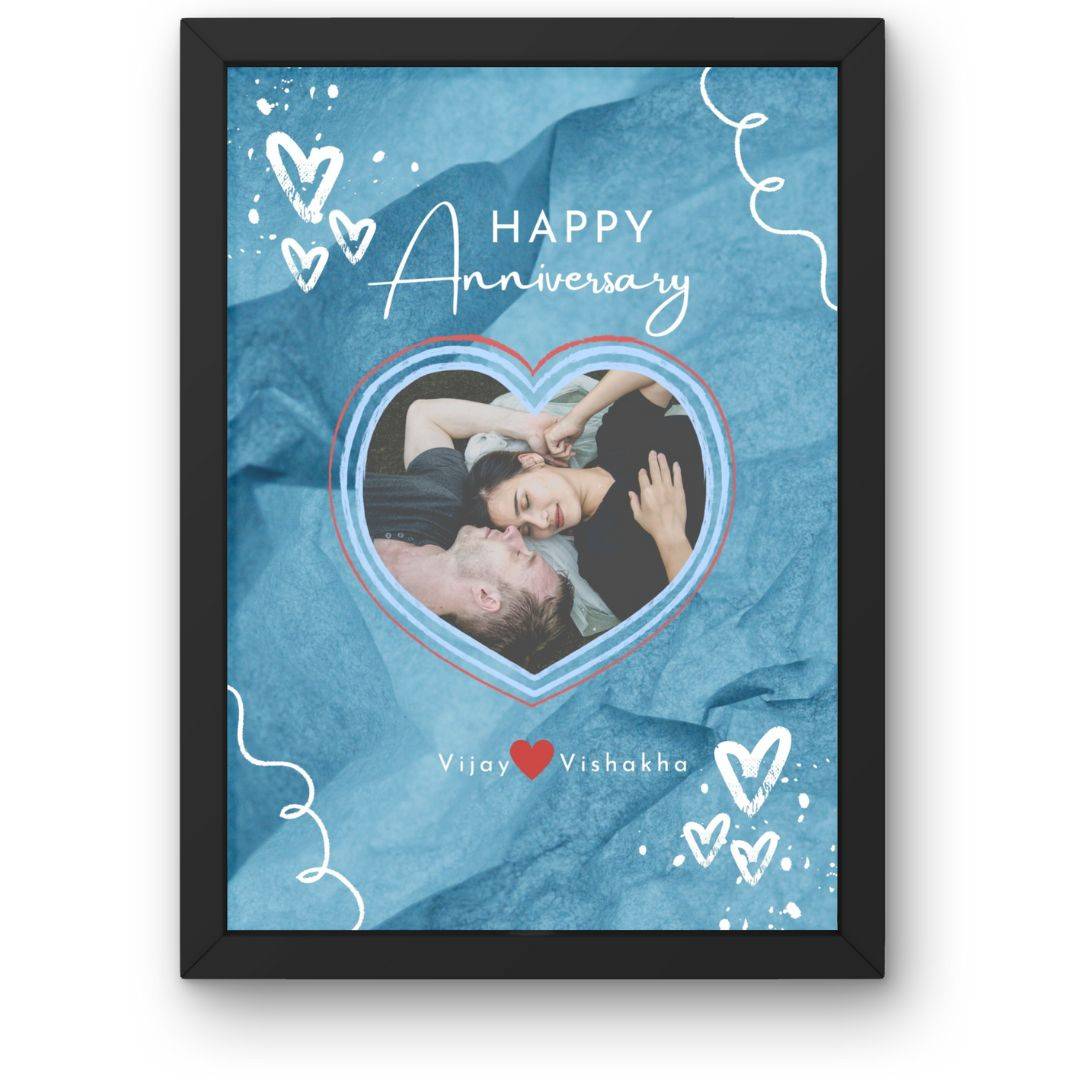 Personalized Happy Anniversary Couple Photo Frame - Image 2