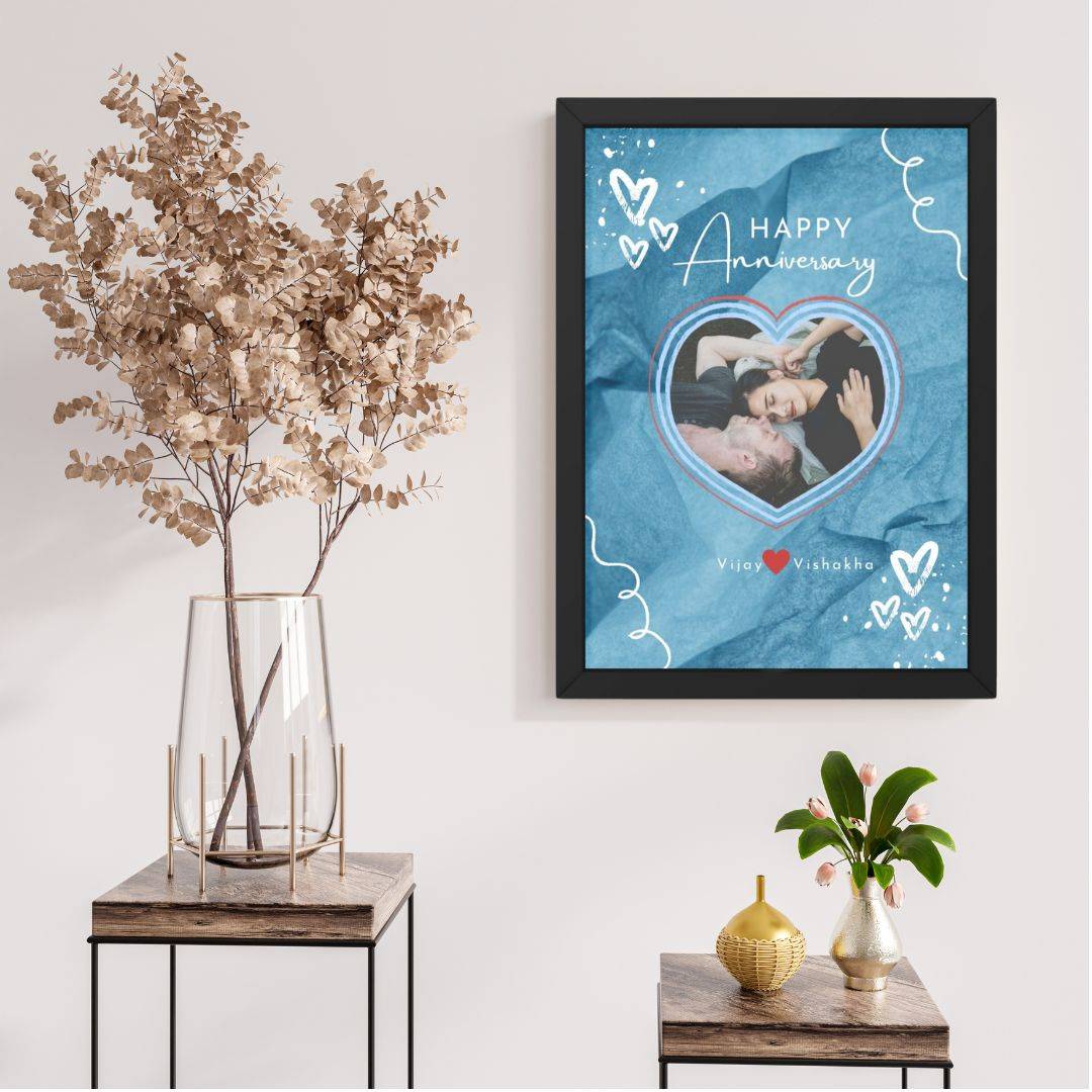 Personalized Happy Anniversary Couple Photo Frame - Image 3