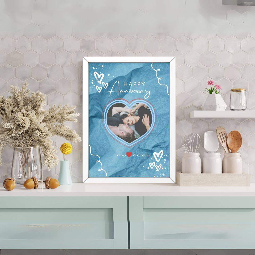 Personalized Happy Anniversary Couple Photo Frame - Image 4