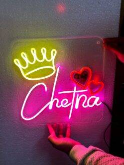 "Chetna" Customized Name Neon Sign for Gift, Home Decor, gift for Her