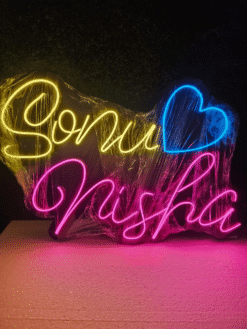 Sonu Loves Nisha Couple Neon Sign