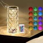 Crystal Rose Lamp - RGB Touch LED Bedroom & Home Decor Light