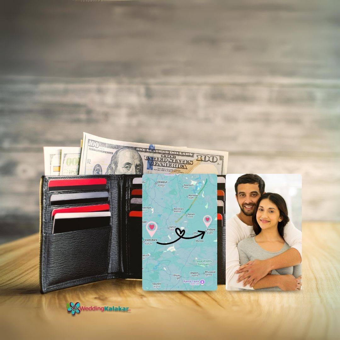 Love map Wallet Card for Couple PVC & Metal | Best Gift Ever - product image 2
