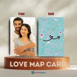Love map Wallet Card for Couple PVC & Metal | Best Gift Ever