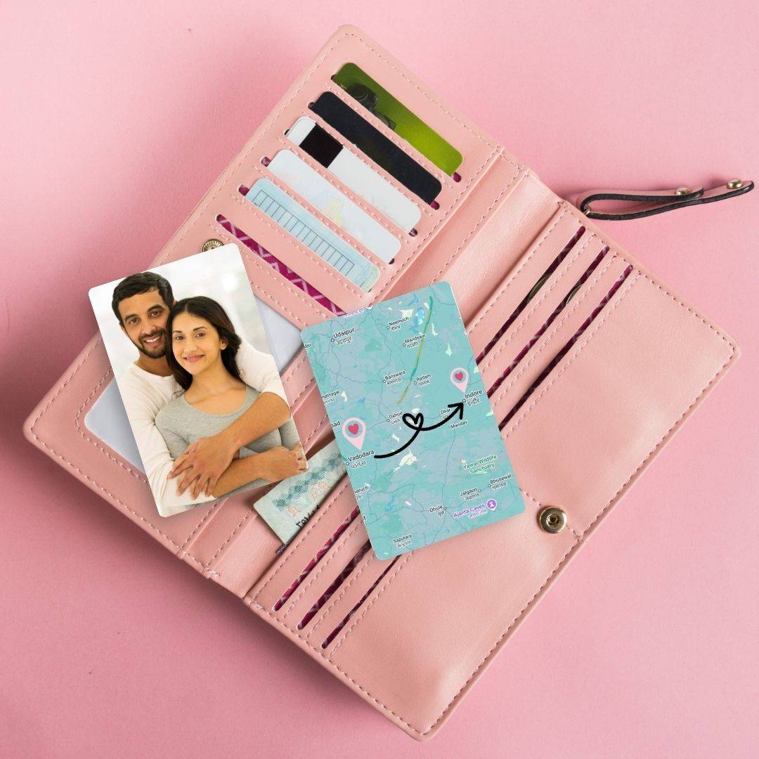 Love map Wallet Card for Couple PVC & Metal | Best Gift Ever - product image 4