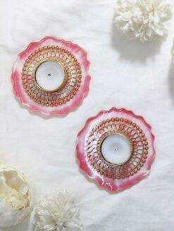 Resin Thali Diya – Set of 2 Pooja Diya (Diwali Special)