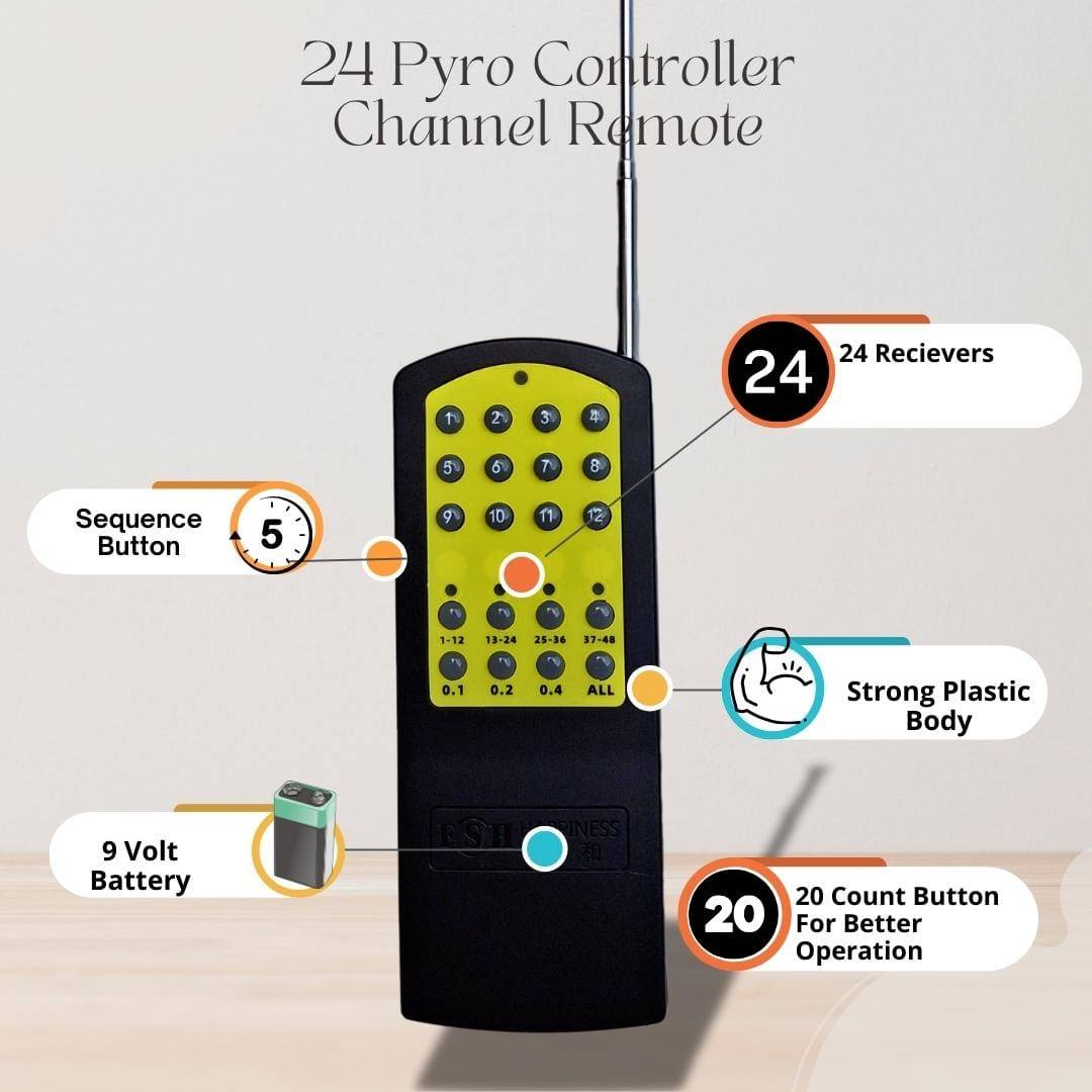 24 Channel Cold Pyro Controller Machine-Happiness Cold Pyro Remote - Image 8