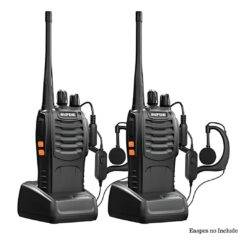 BaoFeng 2 pcs BF-888S UHF Walkie Talkie- Long Range (Pack of 2, Black)