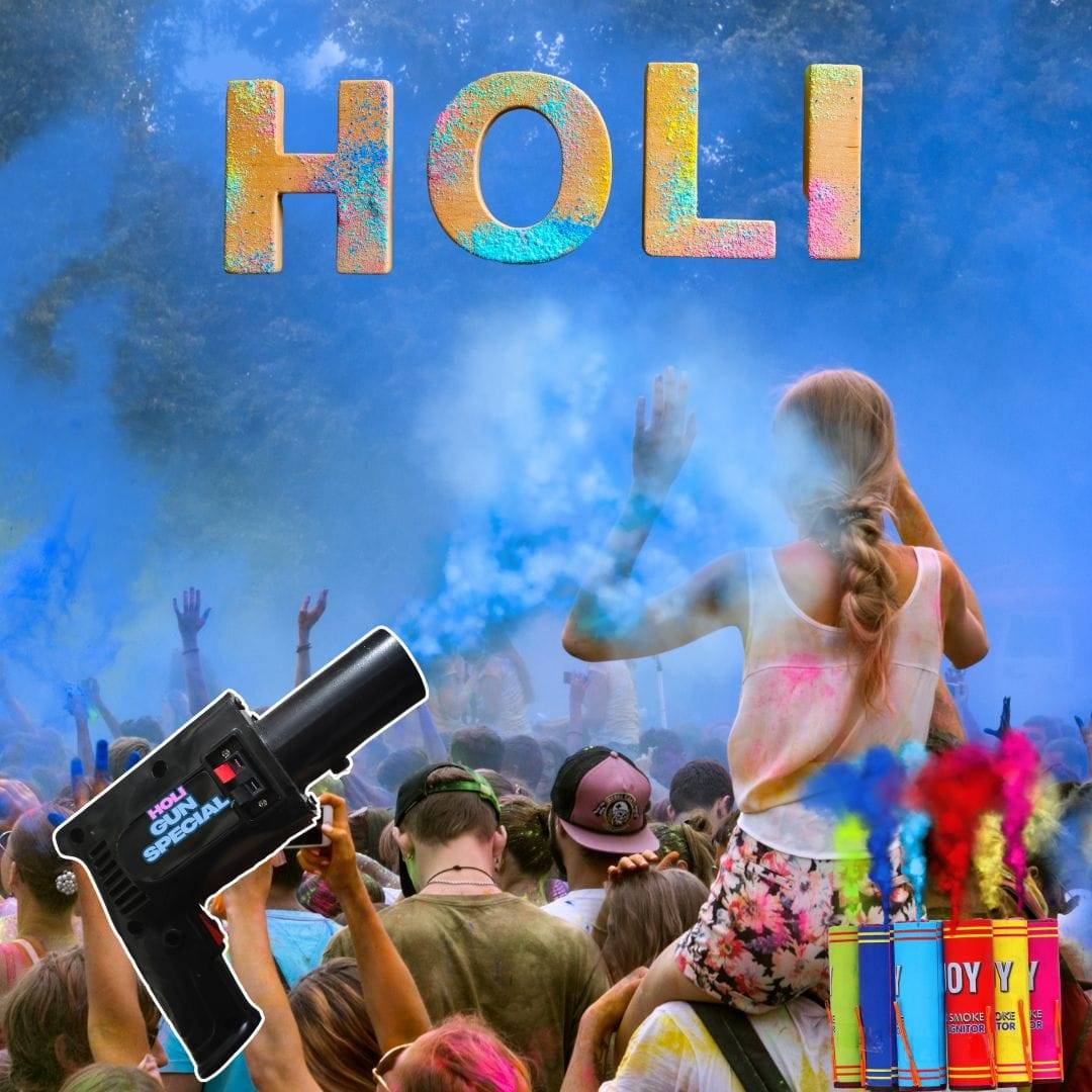 Holi Color Smoke Gun for Holi Festival, Birthday, Wedding - Image 3