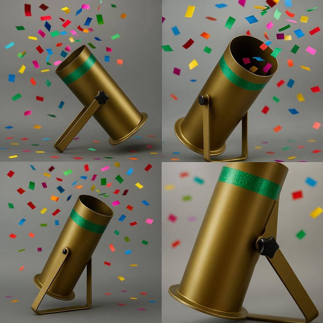 Confetti Blaster Pipe – Golden | Blaster Pipe for Event Planner Pack of 10 - Image 7