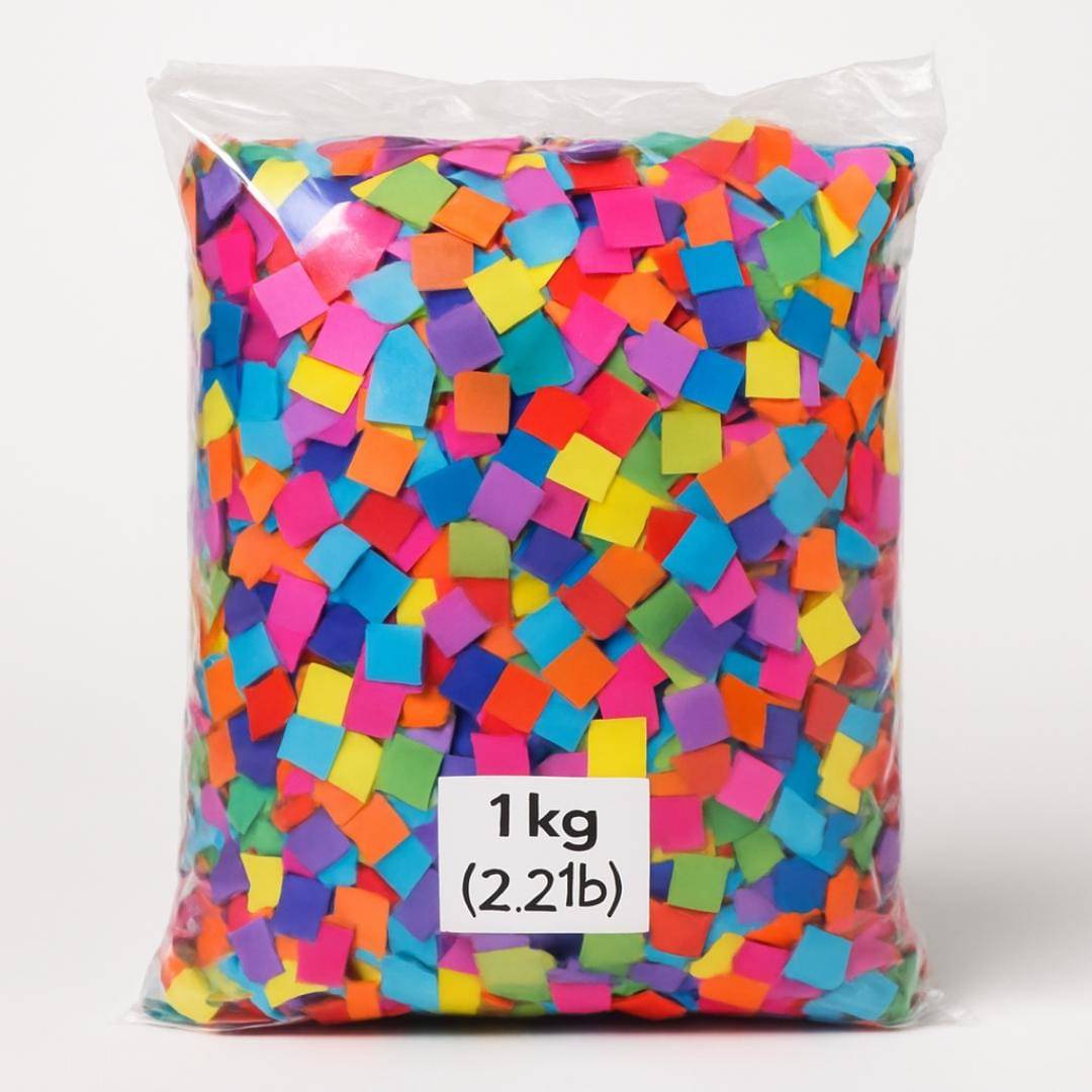 Confetti Multi Color Mix Paper – Square Shape | 1kg Pack | Premium Quality for Celebrations - Image 2
