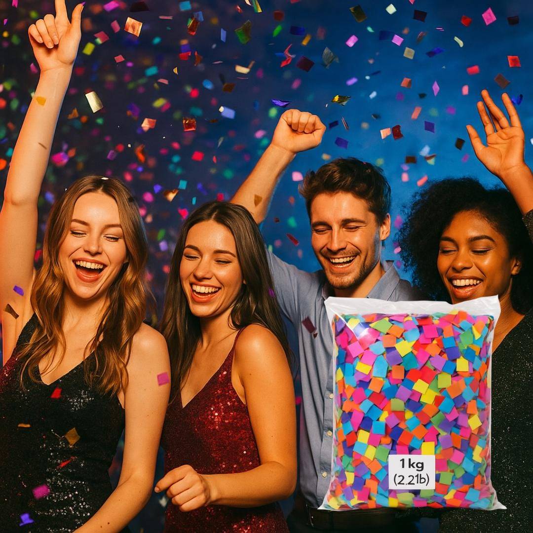 Confetti Multi Color Mix Paper – Square Shape | 1kg Pack | Premium Quality for Celebrations - Image 4