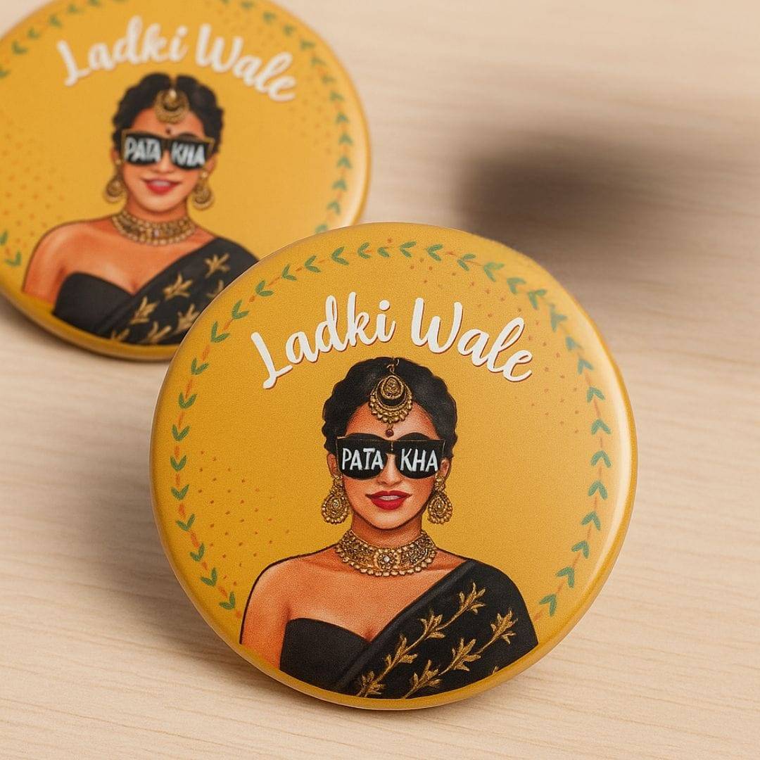 Ladki Wale Badges Designs | Bride Broaches Pack Of 15 | Wedding Badges