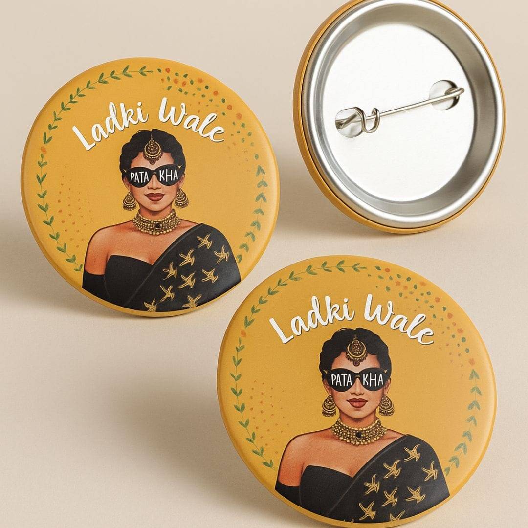 Ladki Wale Badges Designs | Bride Broaches Pack Of 15 | Wedding Badges - Image 4