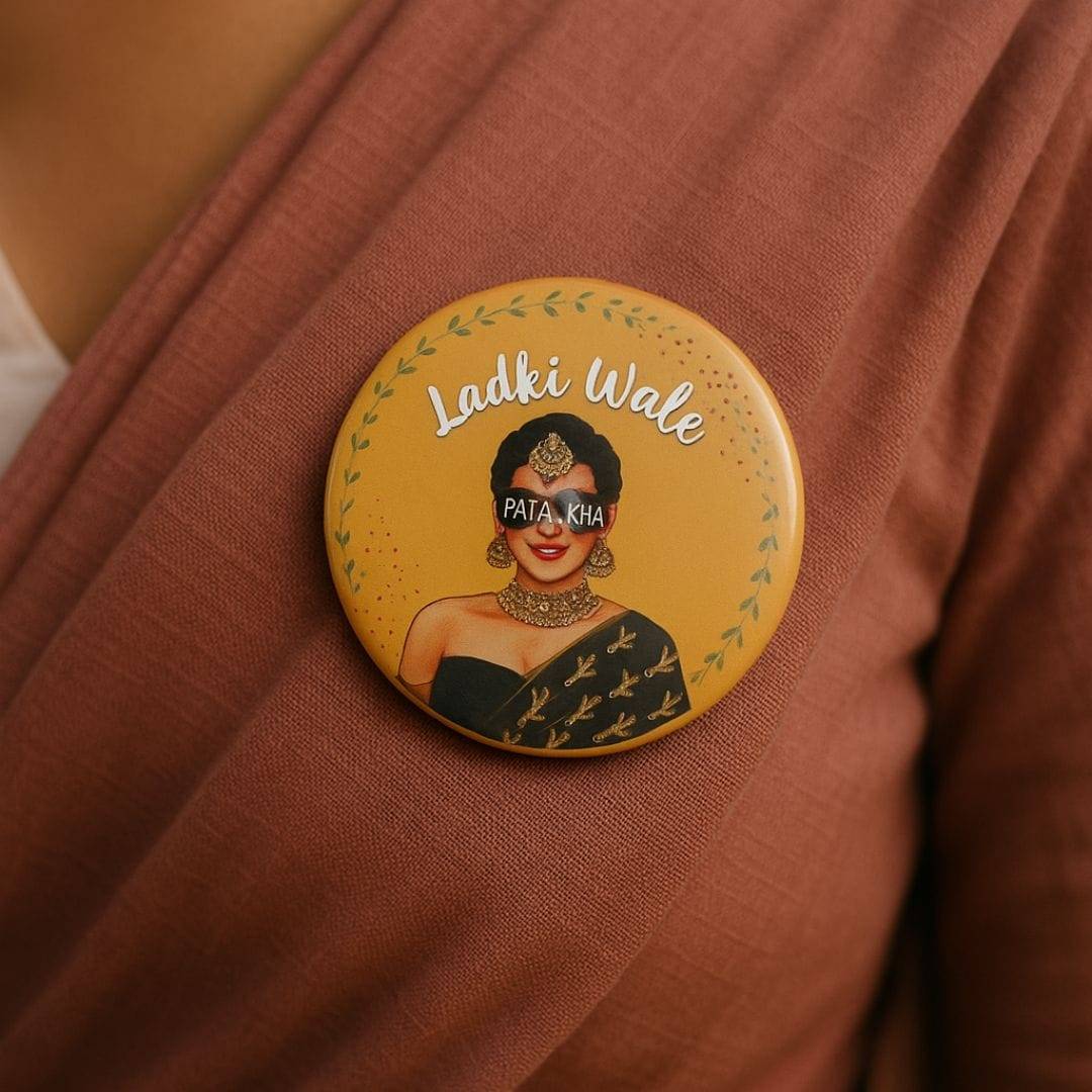 Ladki Wale Badges Designs | Bride Broaches Pack Of 15 | Wedding Badges - Image 5