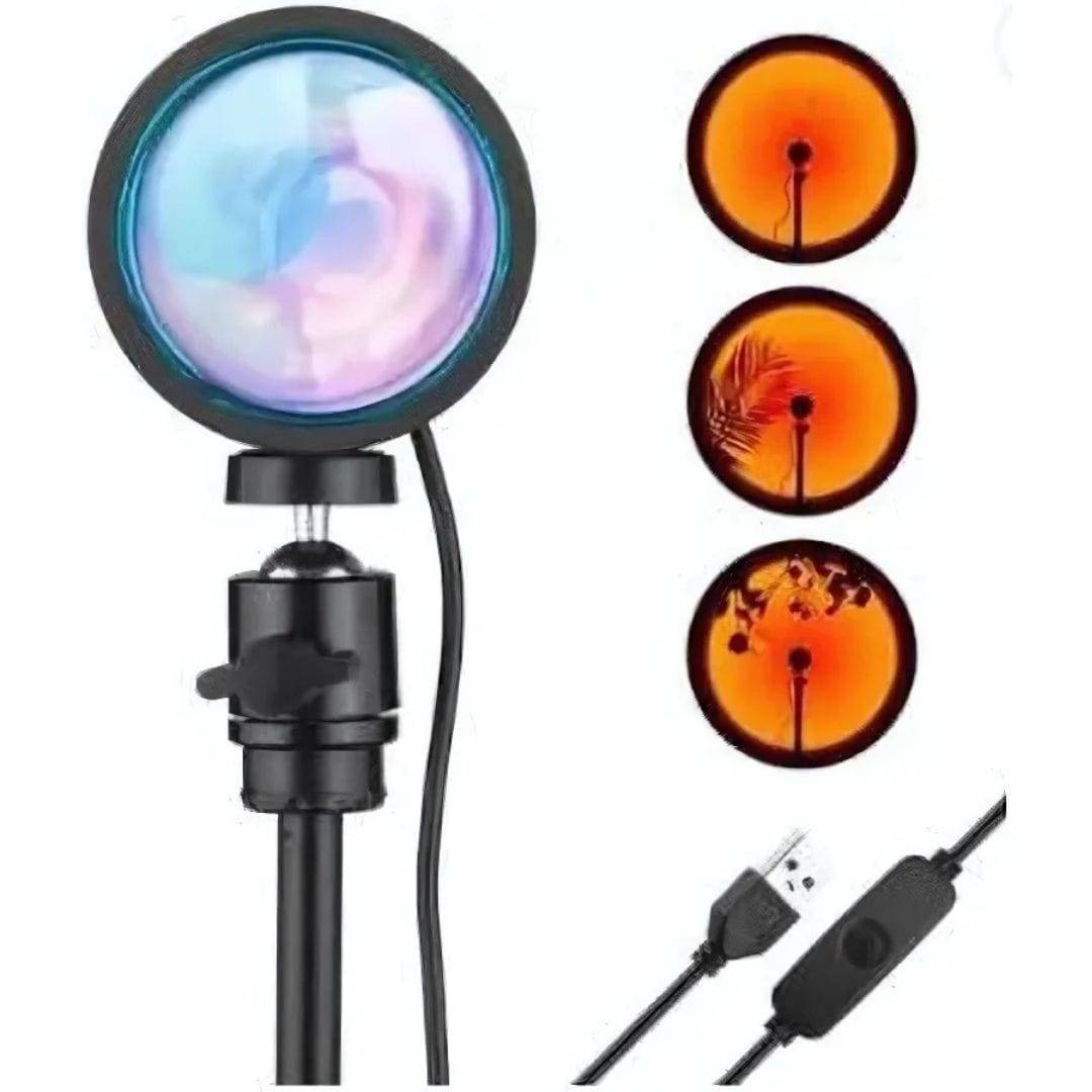 Sunset Projector LED Lamp – Romantic Night Light for Home, Party, Bedroom, Insta Reels & YouTube (29 cm, Multicolor)
