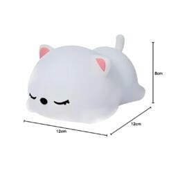 Night Lamp – Cat Lamp | 7-Color Changing Silicone Touch Lamp | USB Rechargeable LED Night Light for Kids Bedroom & Tabletop Use – Multicolor - Image 4