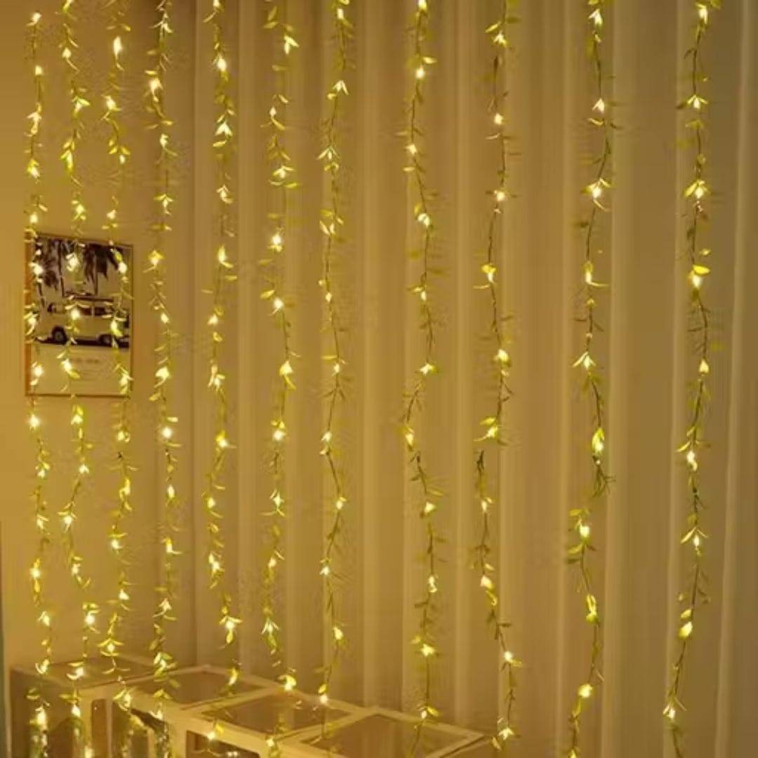 Artificial Vine Leaf LED Fairy String Light Ideal for Bedroom,Garden,Birthday & Festive Décor,Diwali Lights & Christm...