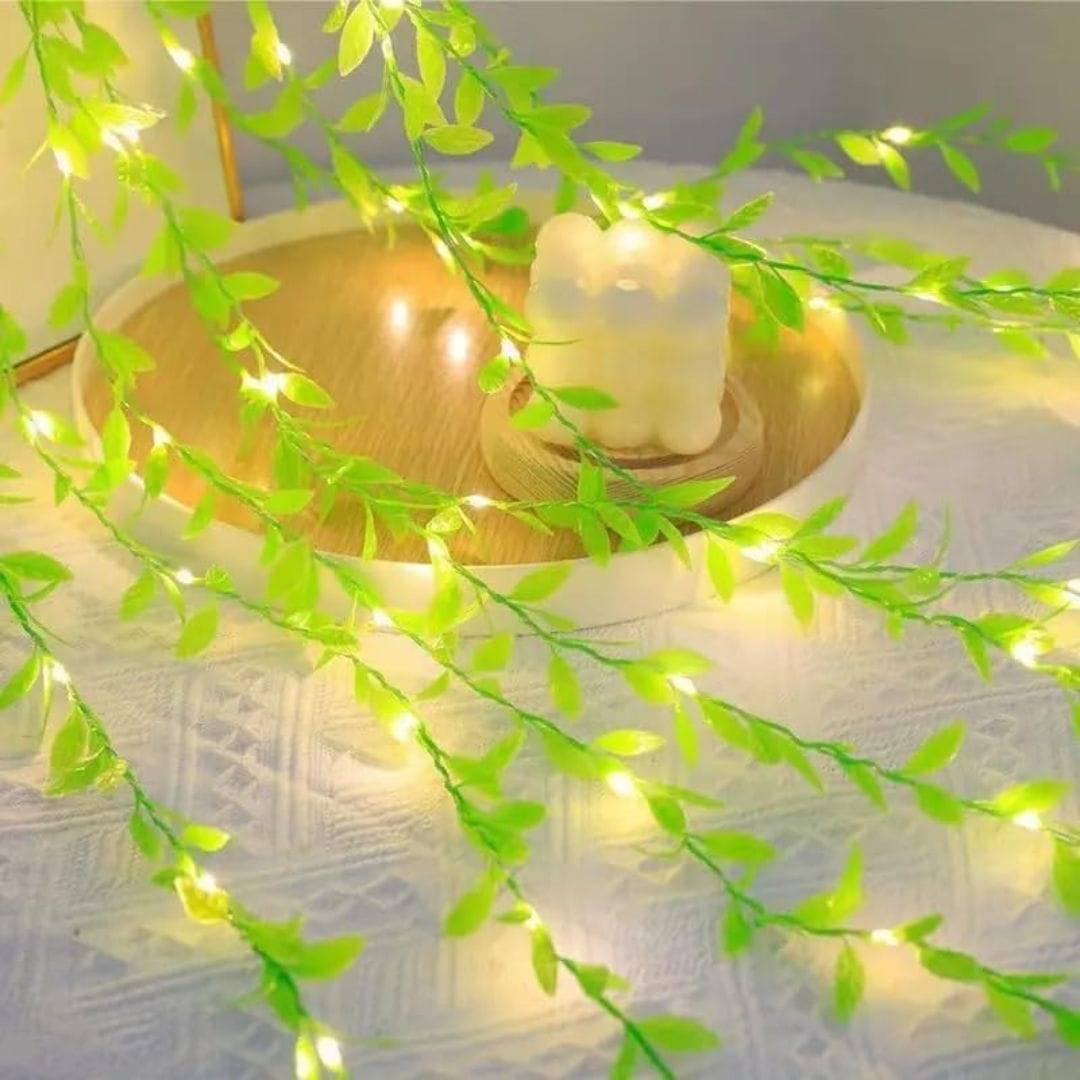 Artificial Vine Leaf LED Fairy String Light Ideal for Bedroom,Garden,Birthday & Festive Décor,Diwali Lights & Christm...