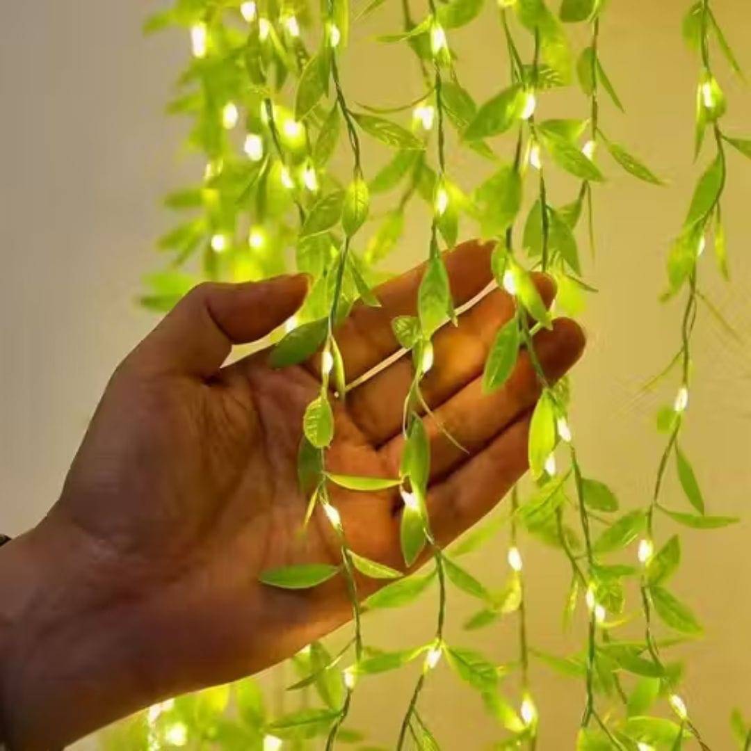 Artificial Vine Leaf LED Fairy String Light Ideal for Bedroom,Garden,Birthday & Festive Décor,Diwali Lights & Christm...
