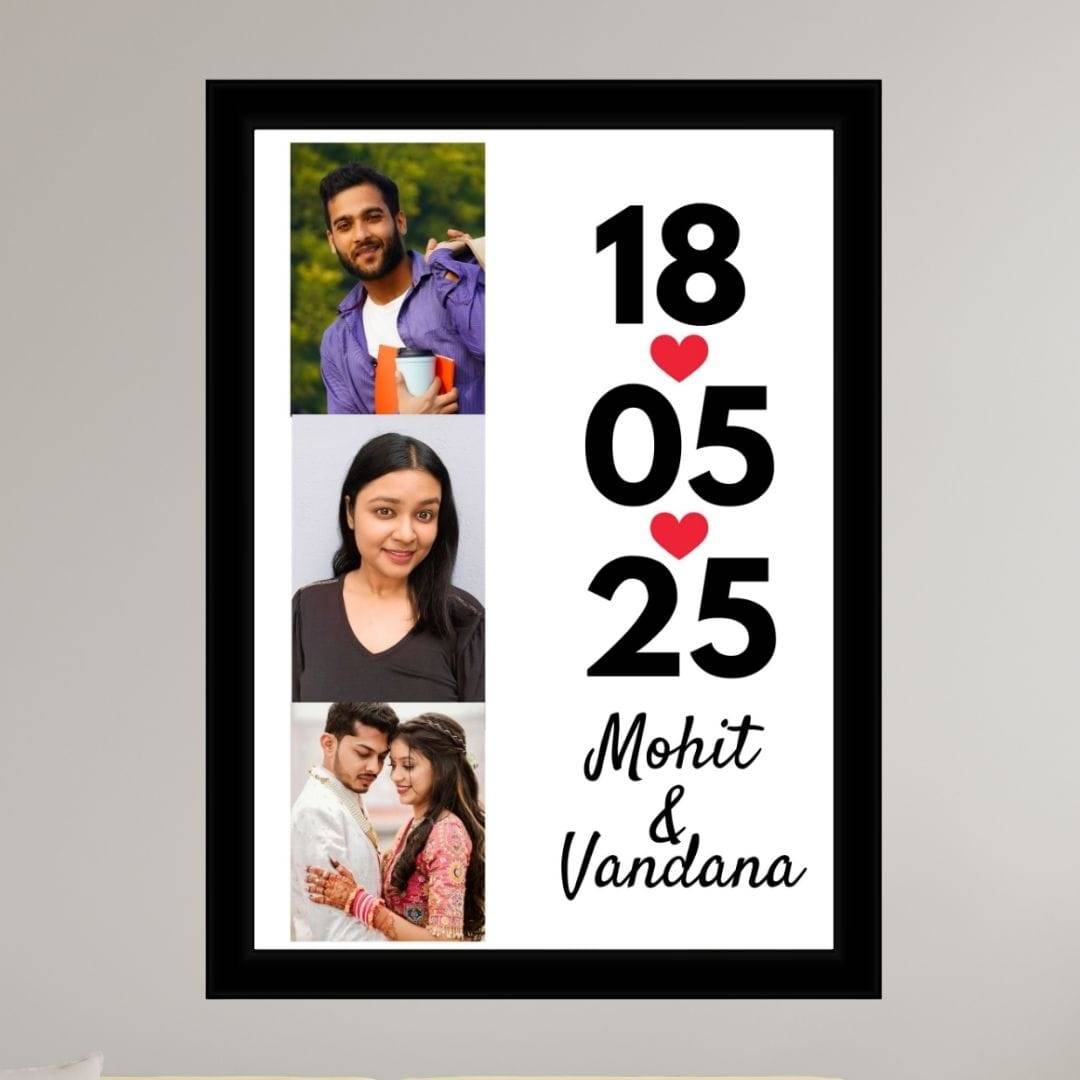 Couple Photo Frame for Engagement, Wedding, Anniversary