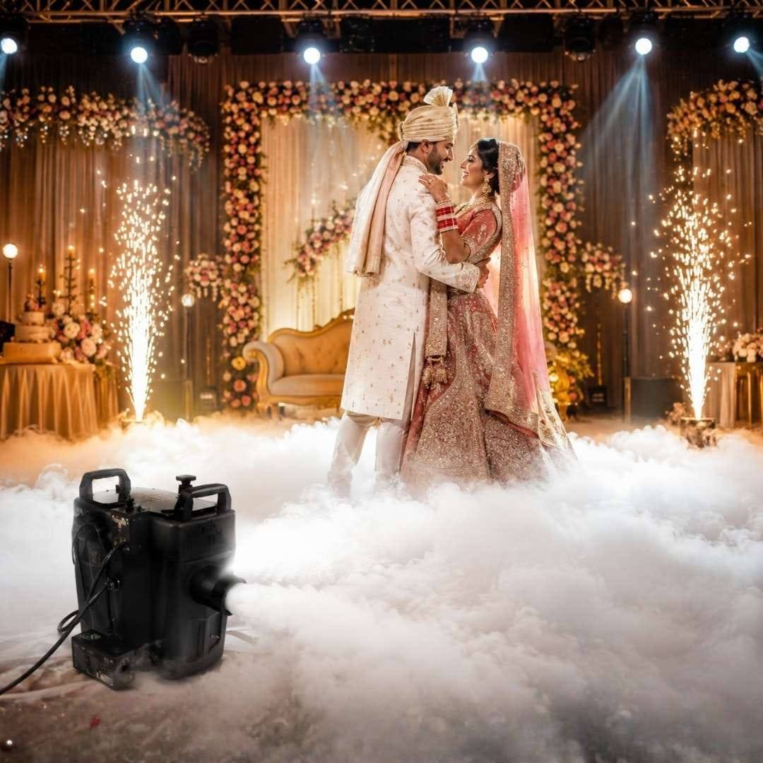 Fiber Body Low Fog Machine 3500W Professional Dry Ice Smoke Machine for Wedding Entry, Stage Effects, DJ Events, Indoor & Outdoor Use - Image 2