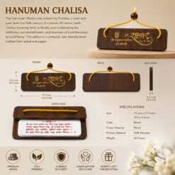 Hanuman Chalisa Wooden Pocket Book with Aarti | Compact MDF Wooden Hanging Book | Tulsidas - Image 5