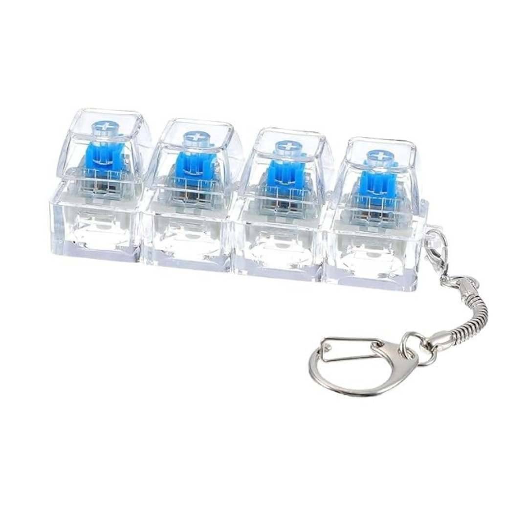 New Keyboard Keychain for Stress Relief, Keyboard Fidget Keychain Keyboards Decompression Button Finger Clicker Toys Sensory Fun Toys Button Stress Relief Fidgets Gifts to Relieve Stress for Adults - Image 2