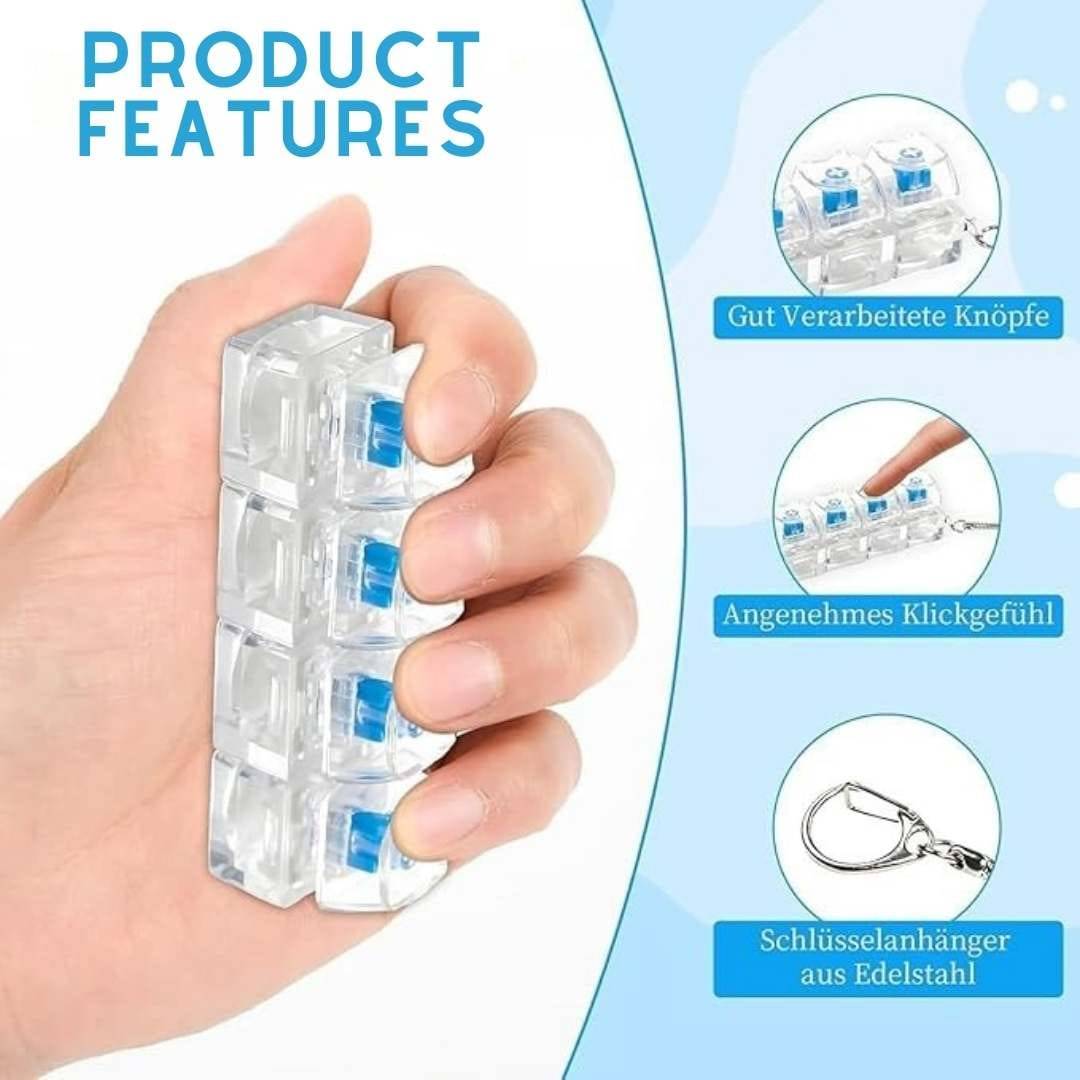 New Keyboard Keychain for Stress Relief, Keyboard Fidget Keychain Keyboards Decompression Button Finger Clicker Toys Sensory Fun Toys Button Stress Relief Fidgets Gifts to Relieve Stress for Adults - Image 8