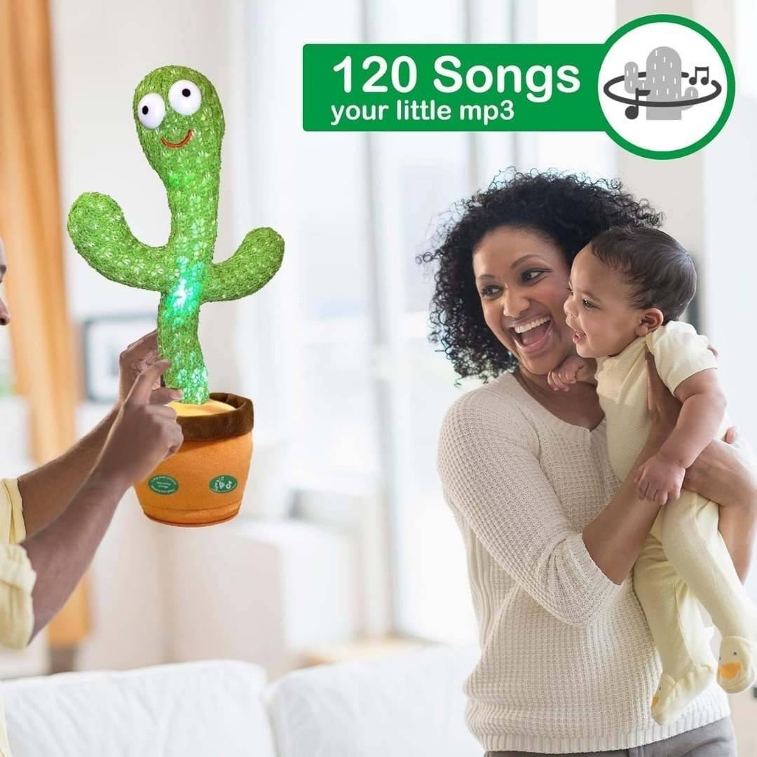 Talking Cactus Toy for Kids – Dancing & Singing Baby Toy with Voice Recording, Repeat What You Say, Musical Educational Plush Toy for Boys & Girls - Image 4