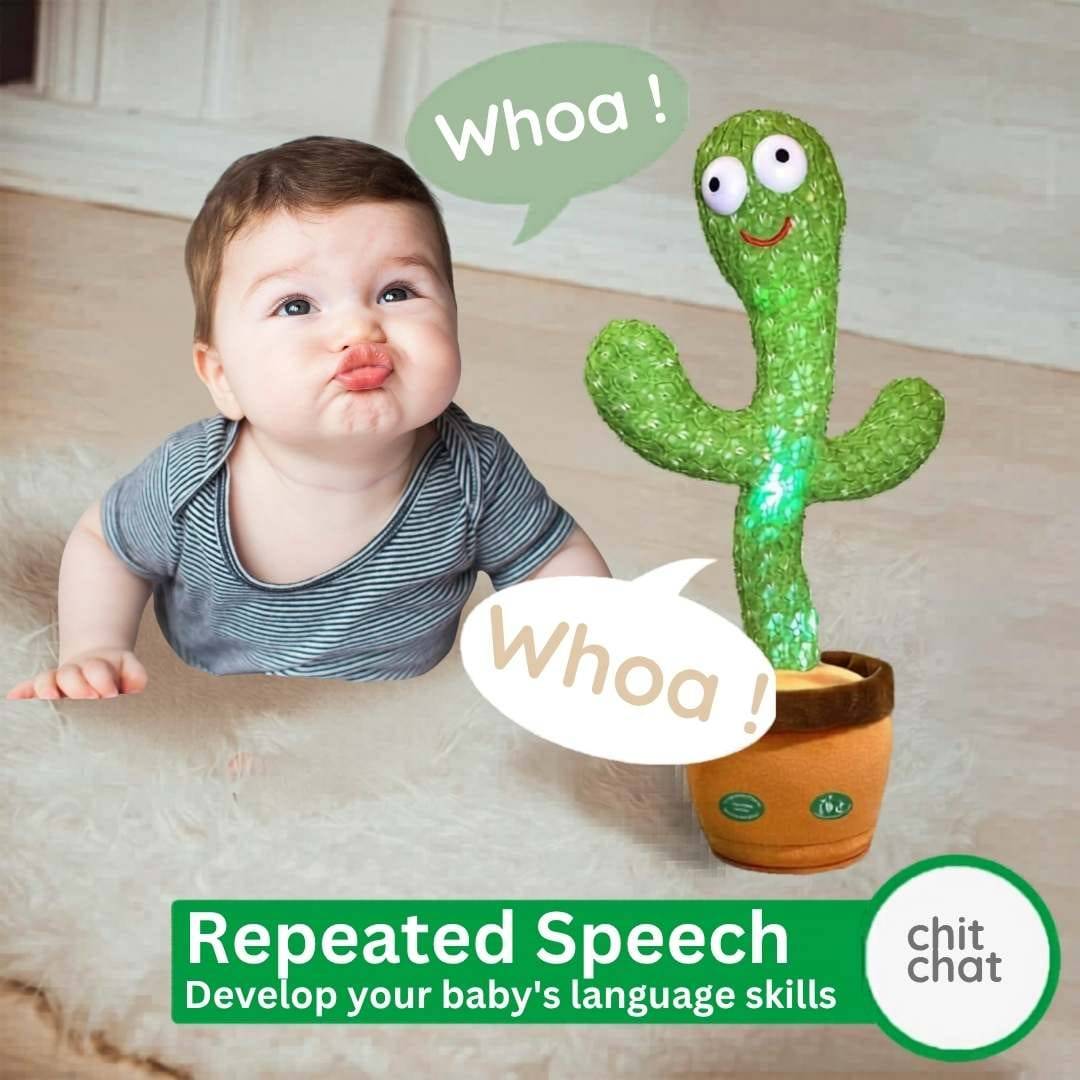 Talking Cactus Toy for Kids – Dancing & Singing Baby Toy with Voice Recording, Repeat What You Say, Musical Educational Plush Toy for Boys & Girls - Image 6