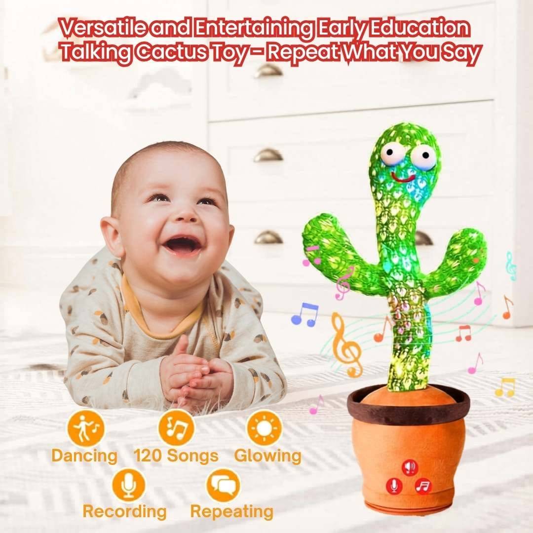 Talking Cactus Toy for Kids – Dancing & Singing Baby Toy with Voice Recording, Repeat What You Say, Musical Educational Plush Toy for Boys & Girls - Image 8