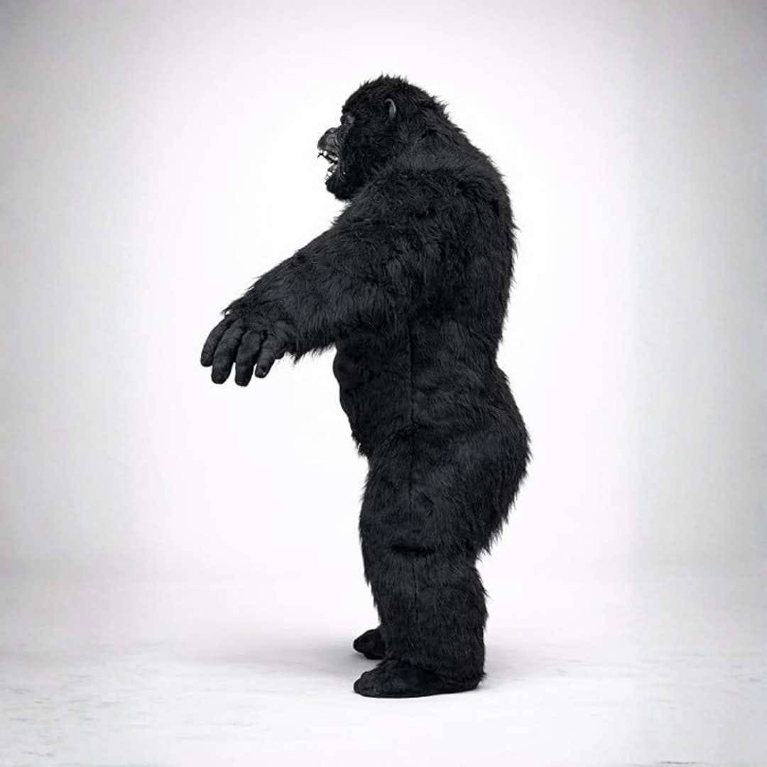 Black Gorilla Inflatable Fur Mascot Costume for Events, Promotions, Parties & Stage Shows - Image 3
