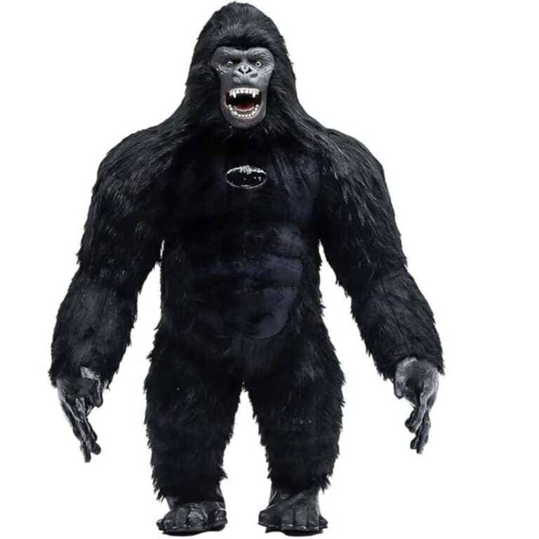 Black Gorilla Inflatable Fur Mascot Costume for Events, Promotions, Parties & Stage Shows