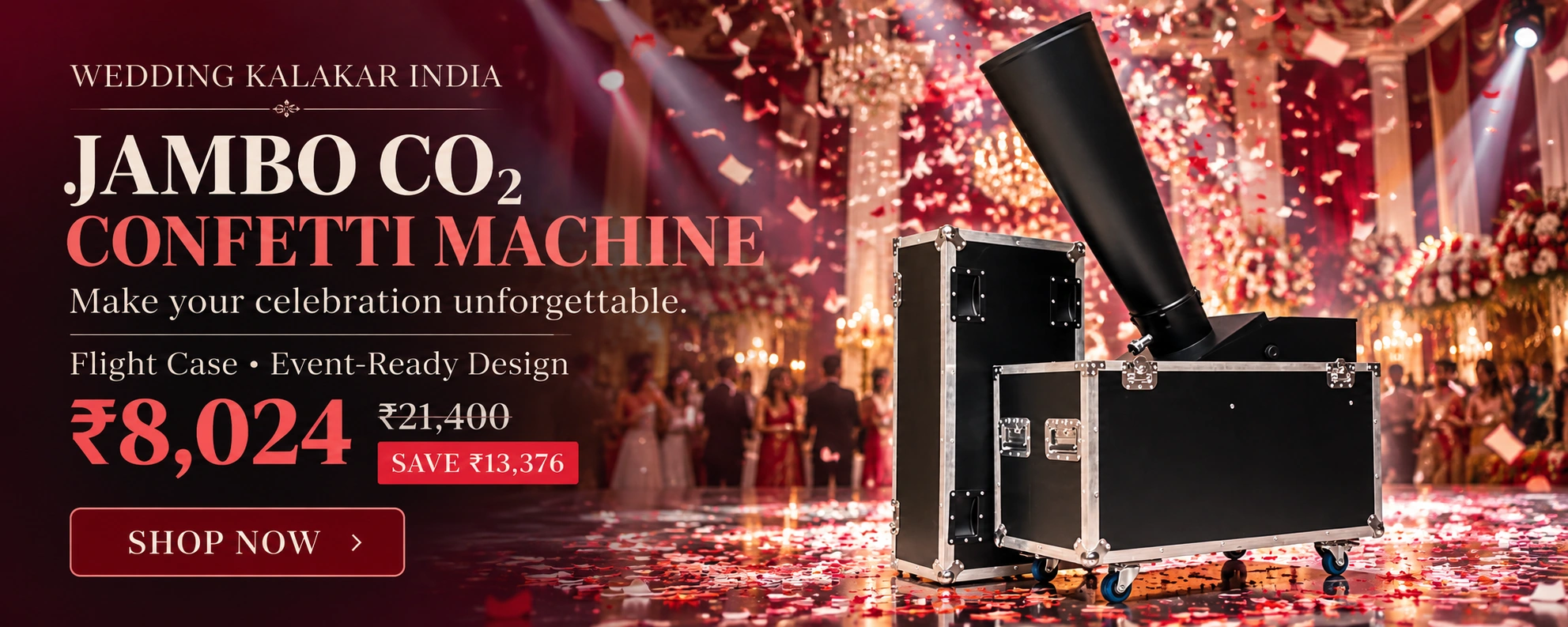 Paper Jambo Co2 Confetti Machine for Event & Wedding Party